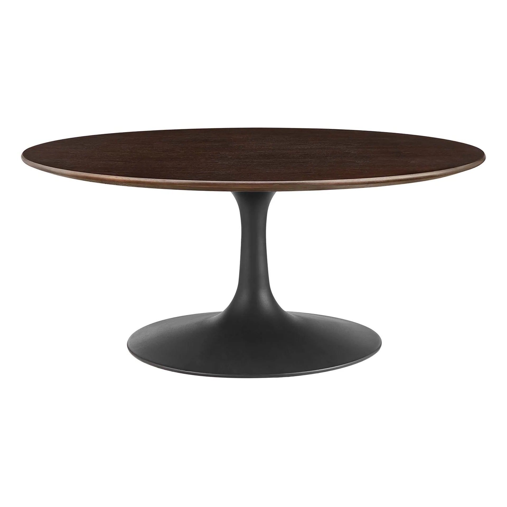 Mid-Century Round Coffee Table with Pedestal Base