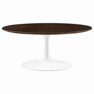 Mid-Century Round Coffee Table with Pedestal Base