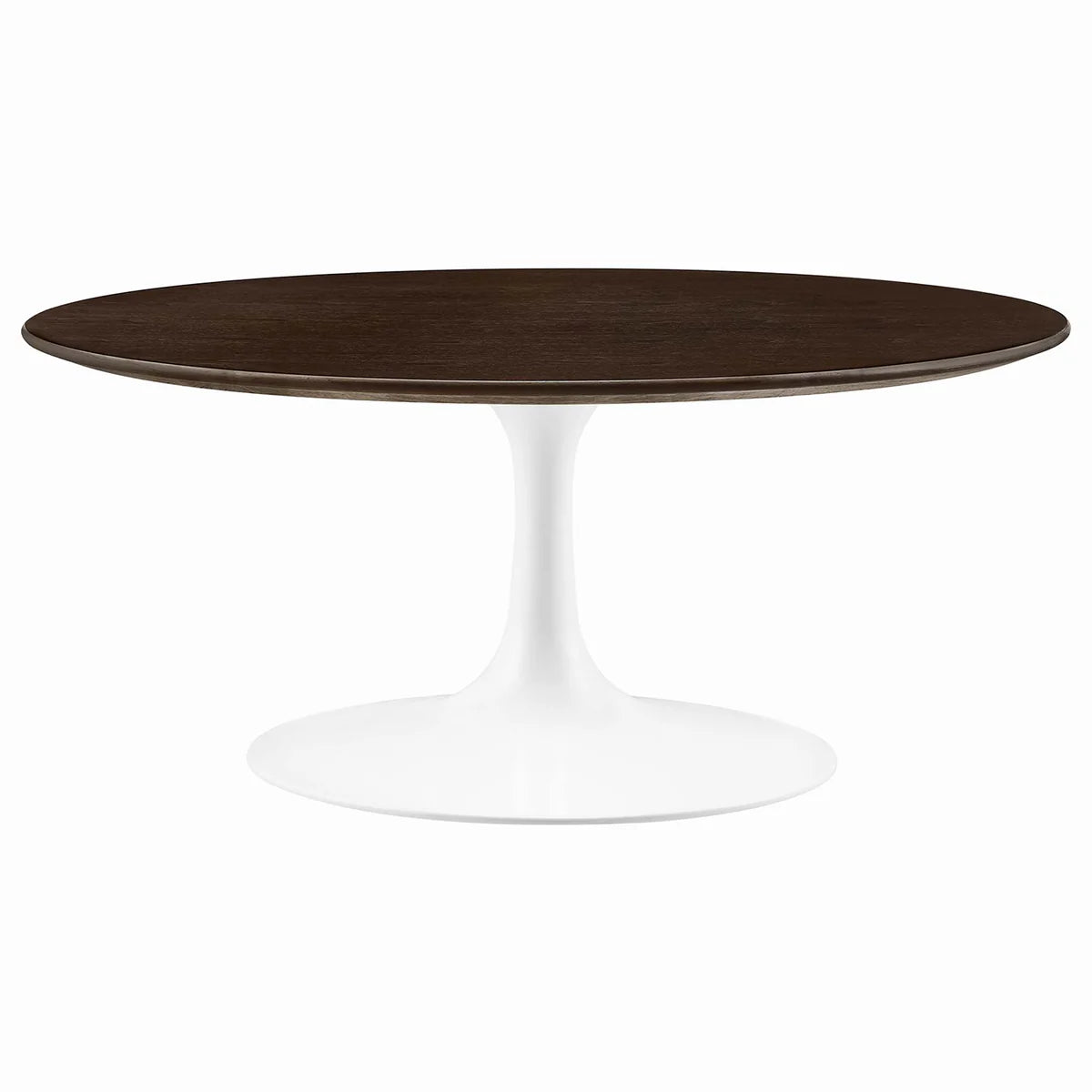 Mid-Century Round Coffee Table with Pedestal Base