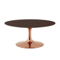 Mid-Century Round Coffee Table with Pedestal Base