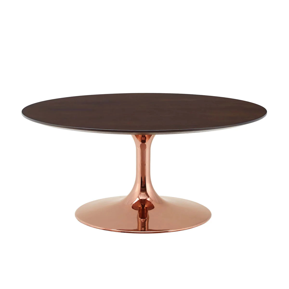 Mid-Century Round Coffee Table with Pedestal Base