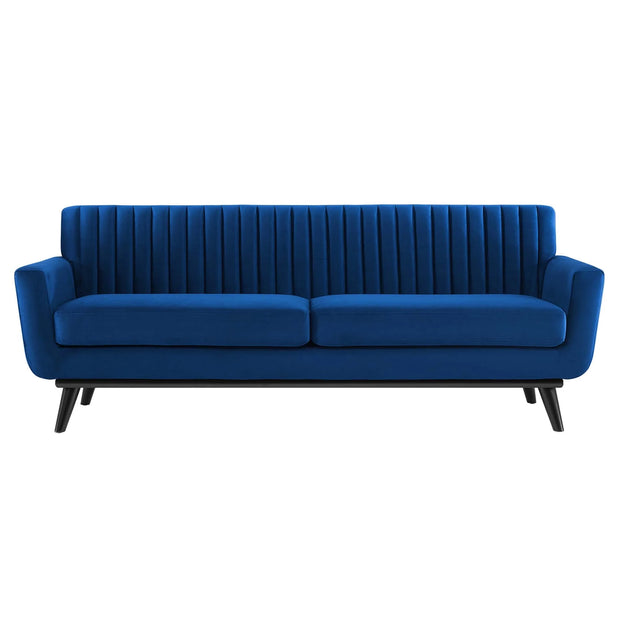 Tufted Velvet Teal Sofa