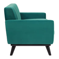 Tufted Velvet Teal Sofa