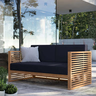 Grade A Teak Wood Outdoor Patio Loveseat