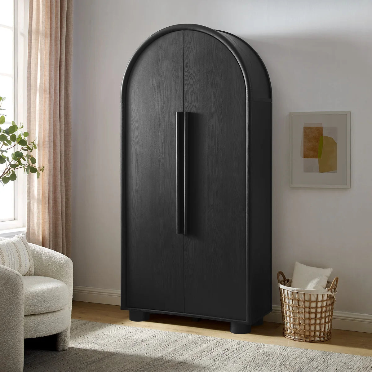 Tall Modern Arched Storage Cabinet