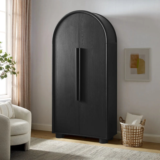 Tall Modern Arched Storage Cabinet