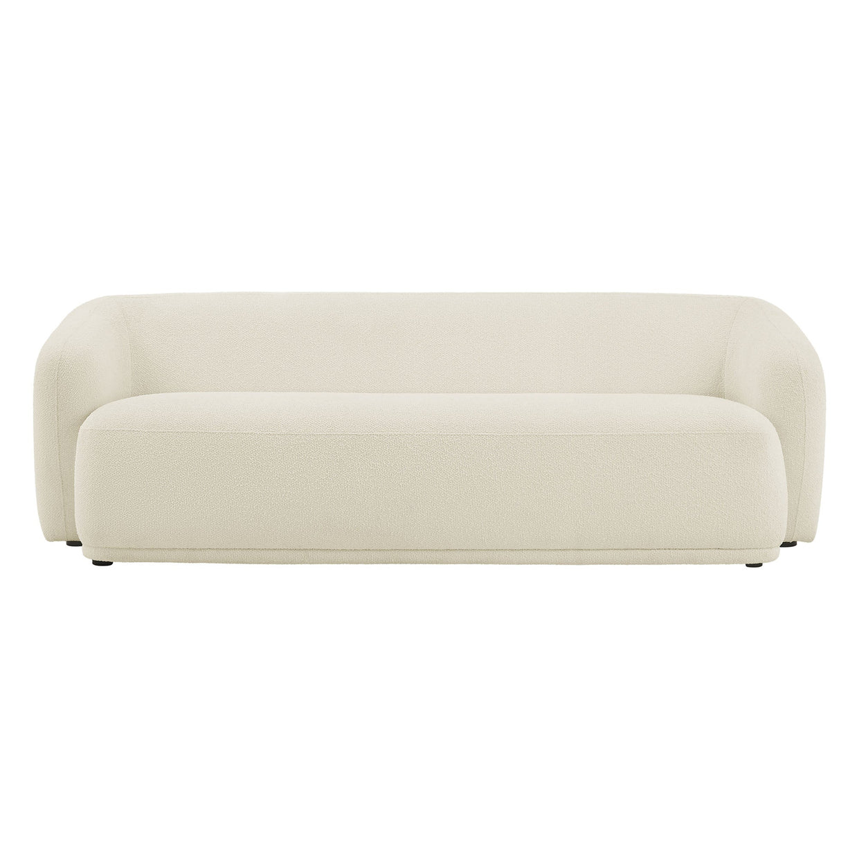 Modern Bouclé Curved Arm Sofa