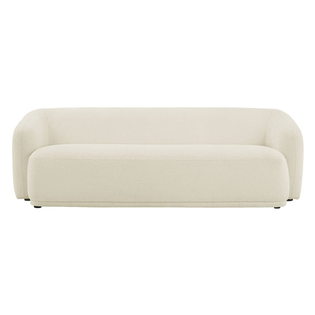 Modern Bouclé Curved Arm Sofa