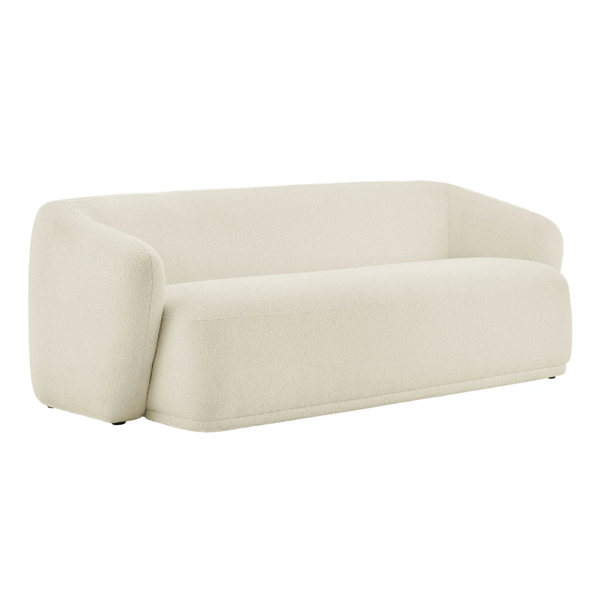Modern Bouclé Curved Arm Sofa