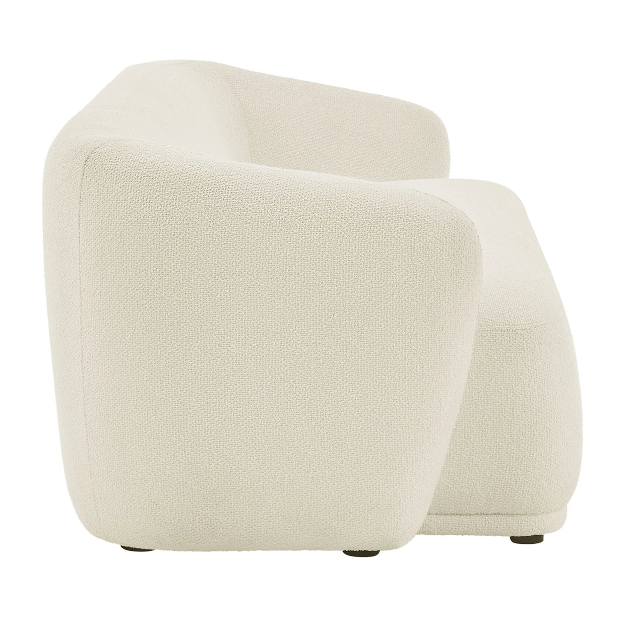 Modern Bouclé Curved Arm Sofa