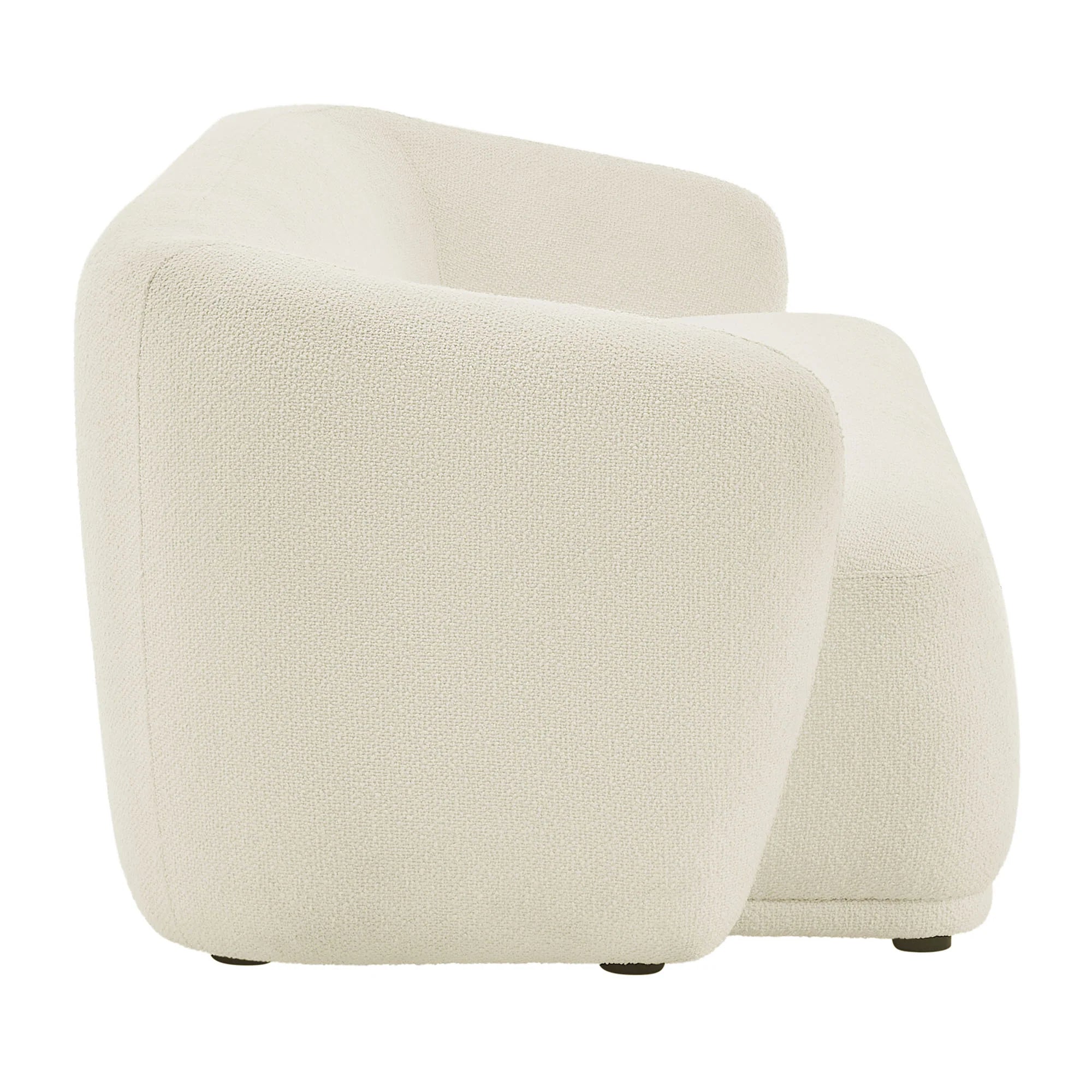Modern Bouclé Curved Arm Sofa