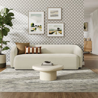 Modern Bouclé Curved Arm Sofa