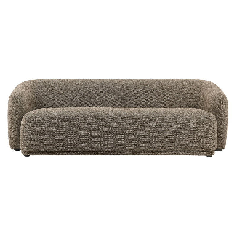 Modern Bouclé Curved Arm Sofa