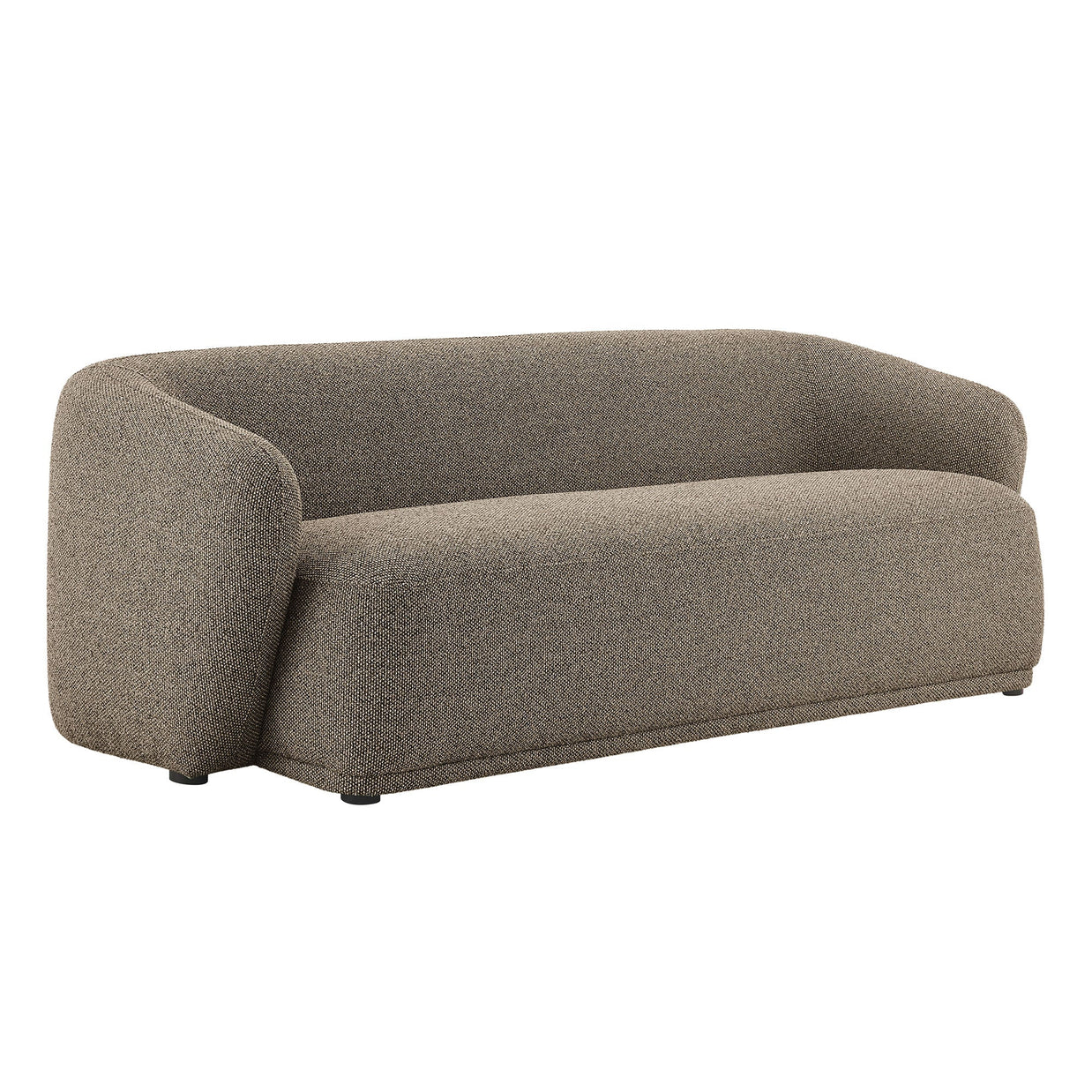 Modern Bouclé Curved Arm Sofa