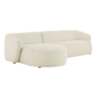 2PC Cream Bouclé Sectional