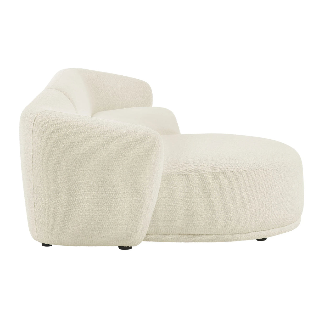 2PC Cream Bouclé Sectional