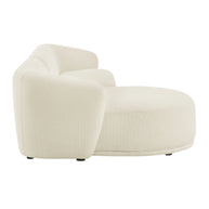 2PC Cream Bouclé Sectional