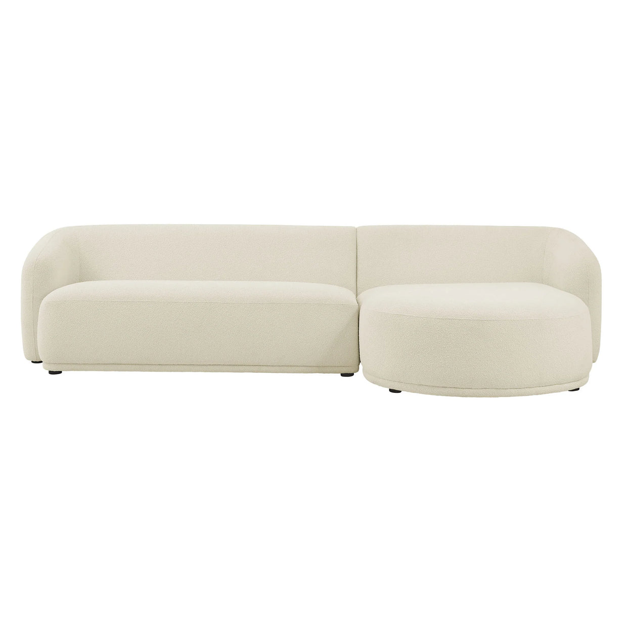 2PC Cream Bouclé Sectional