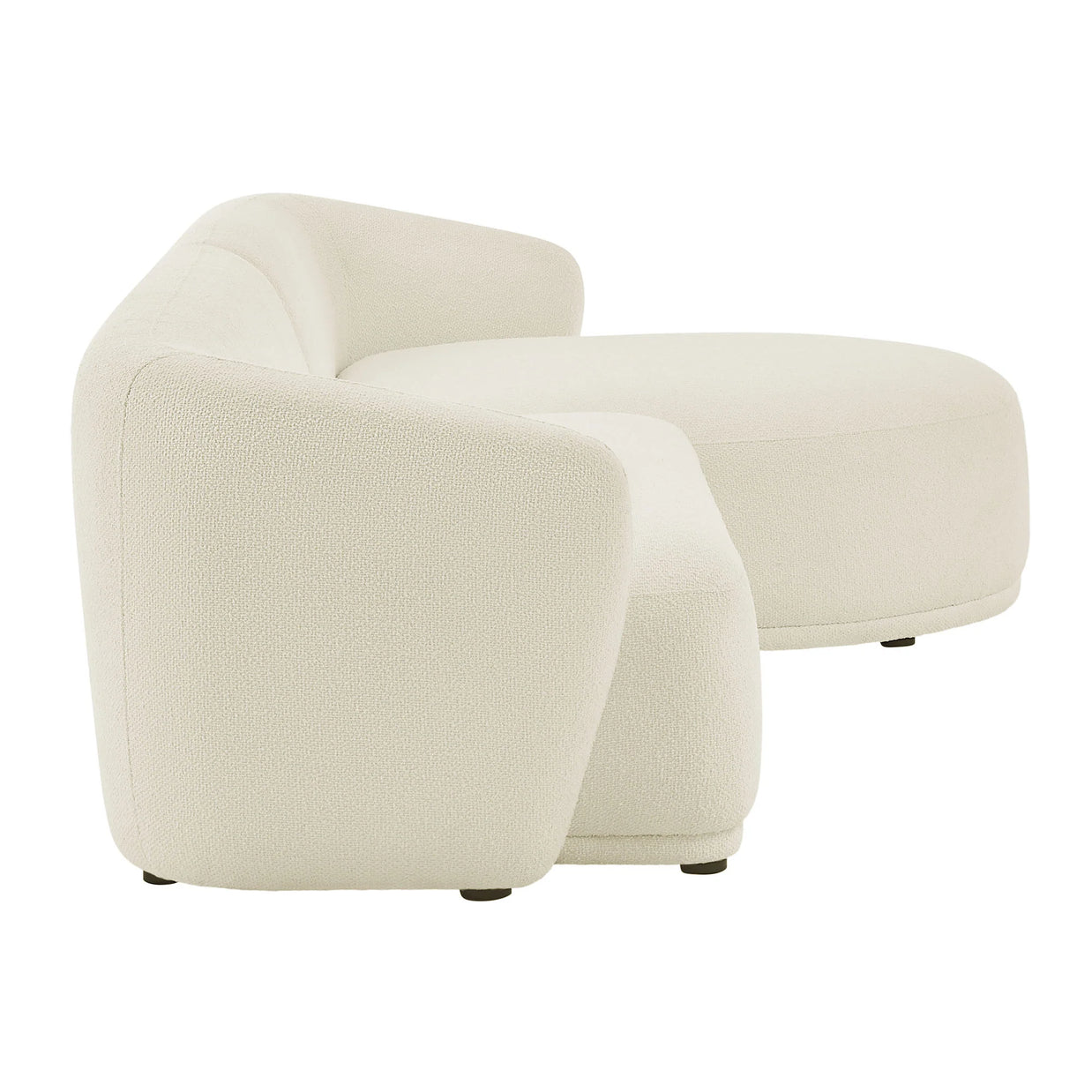 2PC Cream Bouclé Sectional