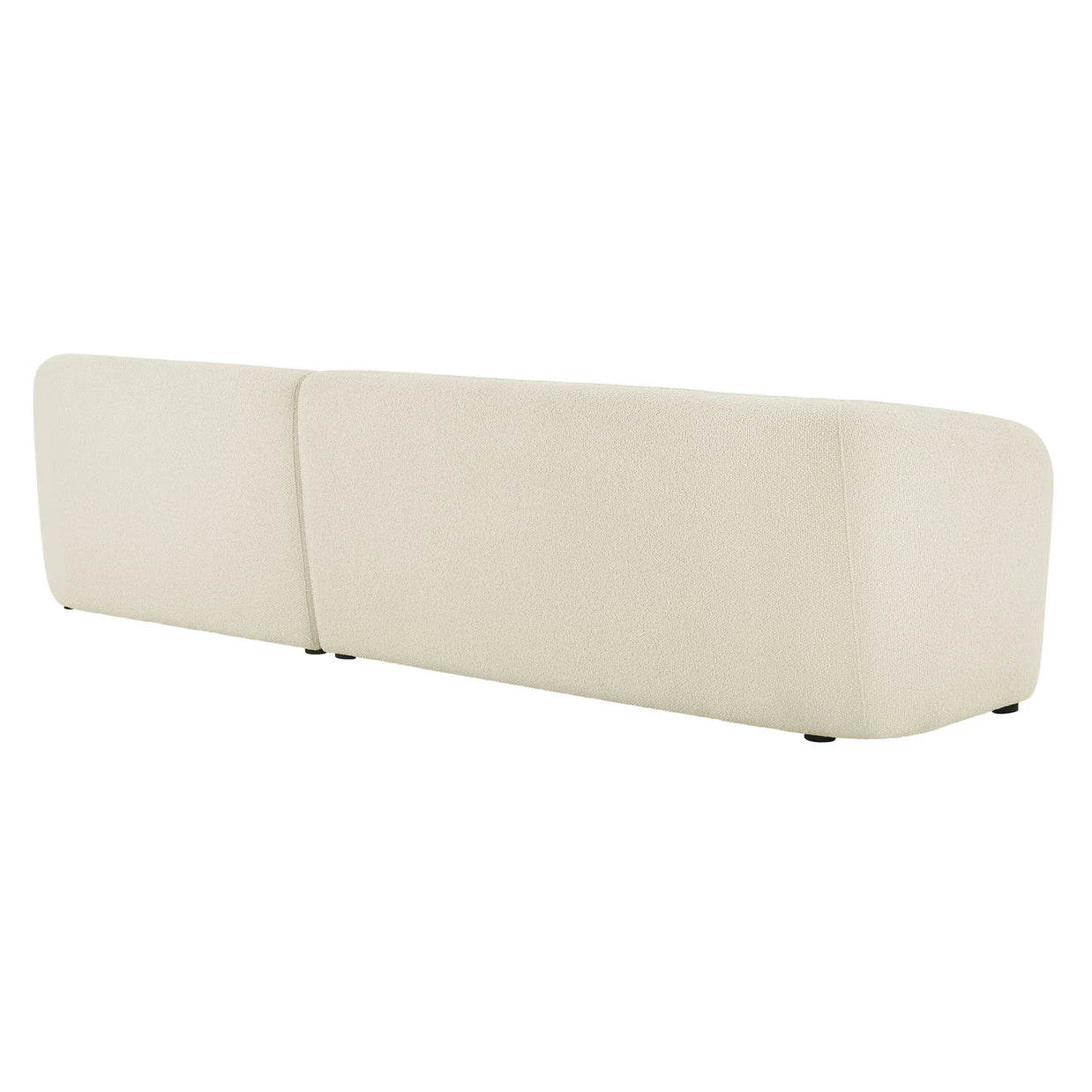 2PC Cream Bouclé Sectional