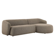 2-Piece Right-Facing Bouclé Modular Sofa with Chaise