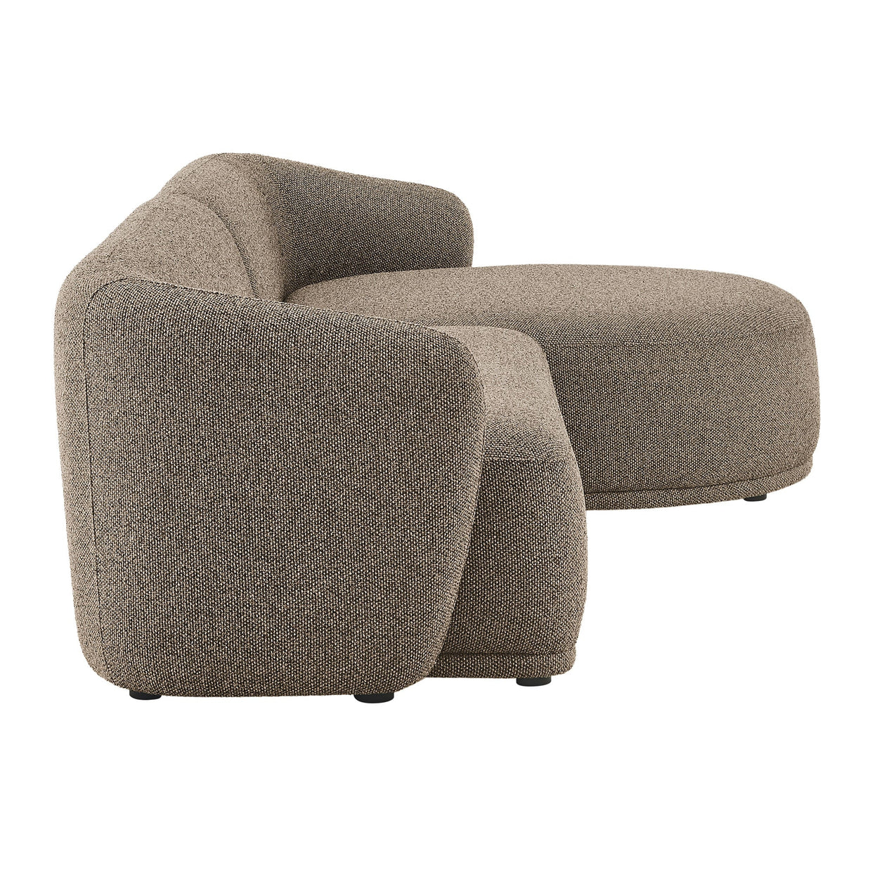 2-Piece Right-Facing Bouclé Modular Sofa with Chaise