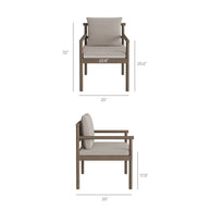7-Piece Outdoor Teak Dining Set with 89