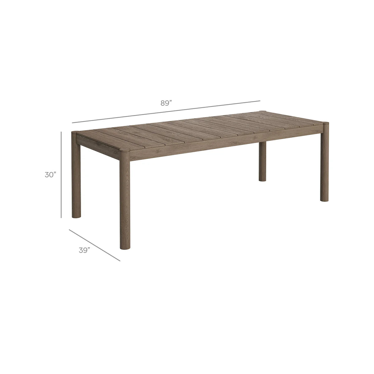 7-Piece Outdoor Teak Dining Set with 89