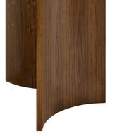 Round Sunburst Walnut Dining Table