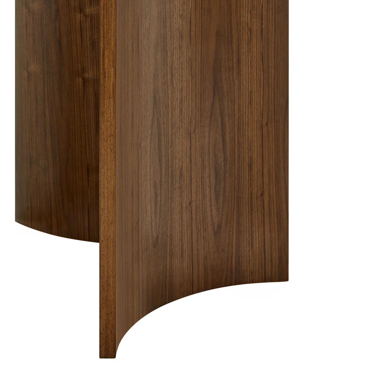 Round Sunburst Walnut Dining Table