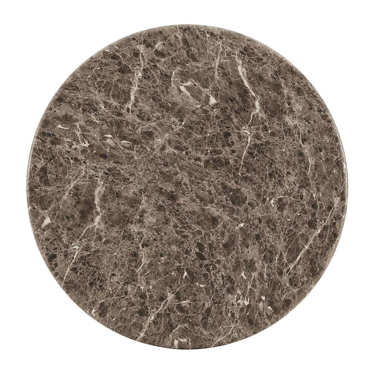 Indoor / Outdoor Round Faux Emperador Marble Coffee Table