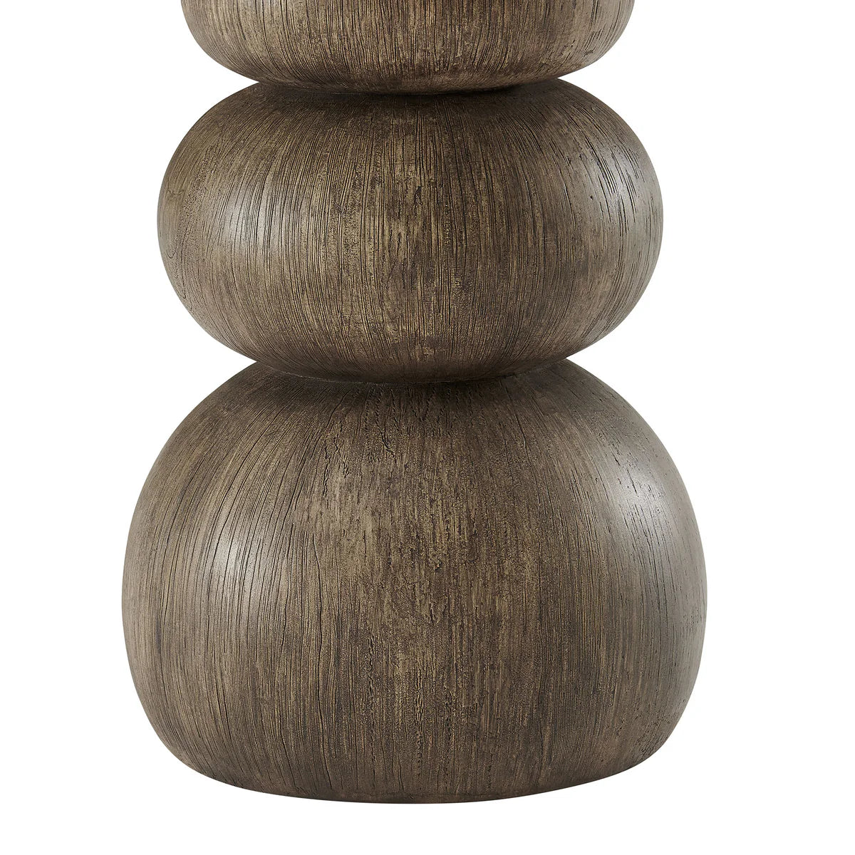 Indoor / Outdoor Round Faux Emperador Marble End Table