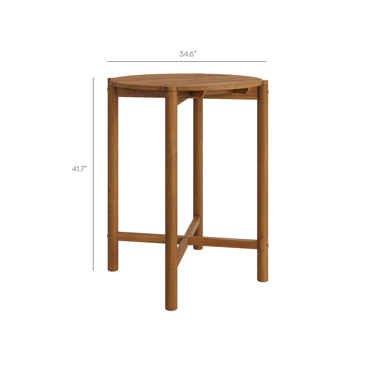 3-Piece Outdoor Teak Wood Bar Set
