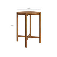 3-Piece Outdoor Teak Wood Bar Set