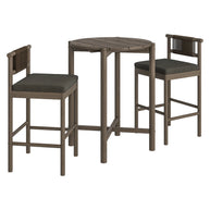 3-Piece Outdoor Teak Wood Bar Set