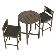 3-Piece Outdoor Teak Wood Bar Set