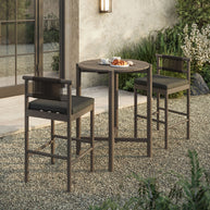 3-Piece Outdoor Teak Wood Bar Set