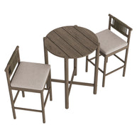3-Piece Outdoor Teak Wood Bar Set