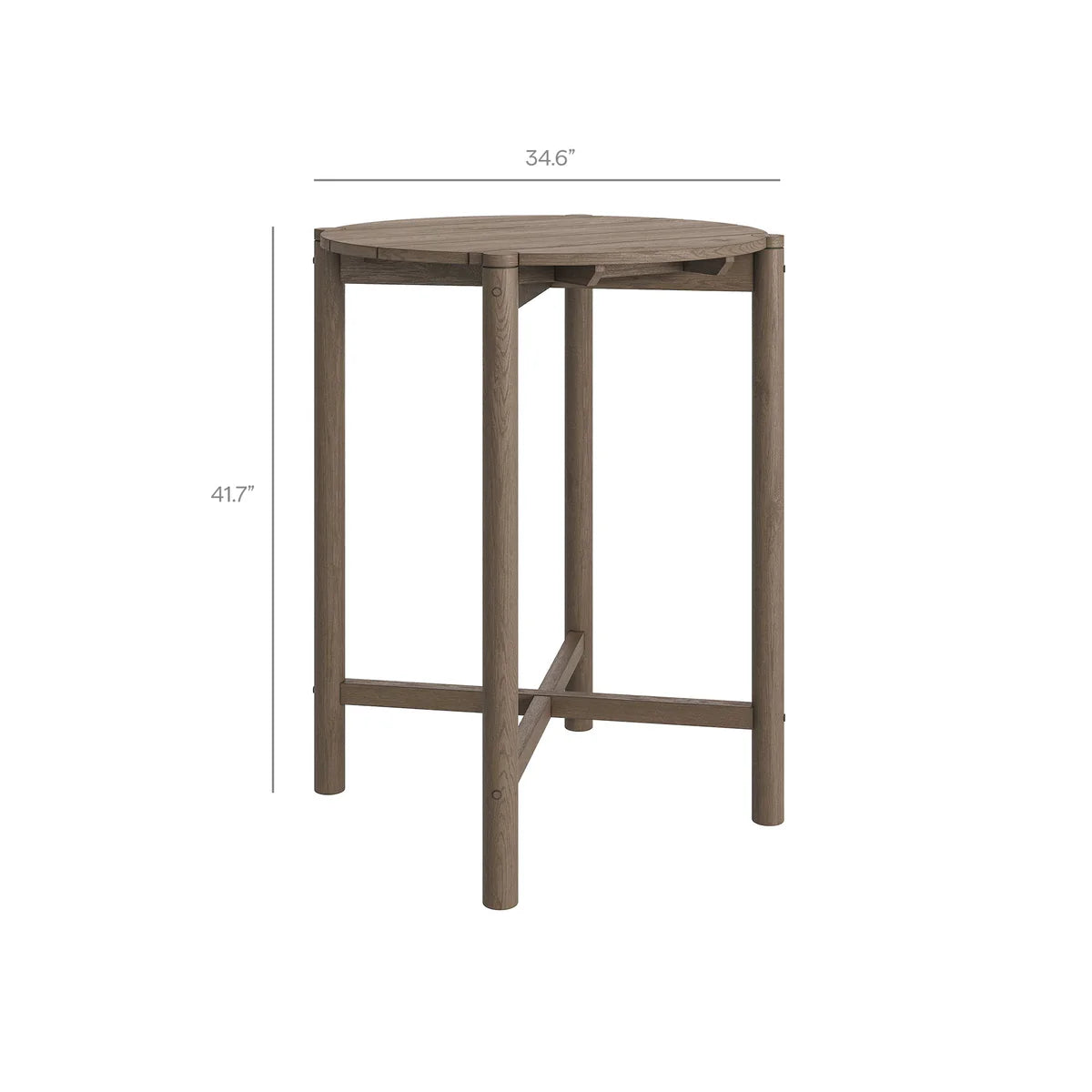 3-Piece Outdoor Teak Wood Bar Set