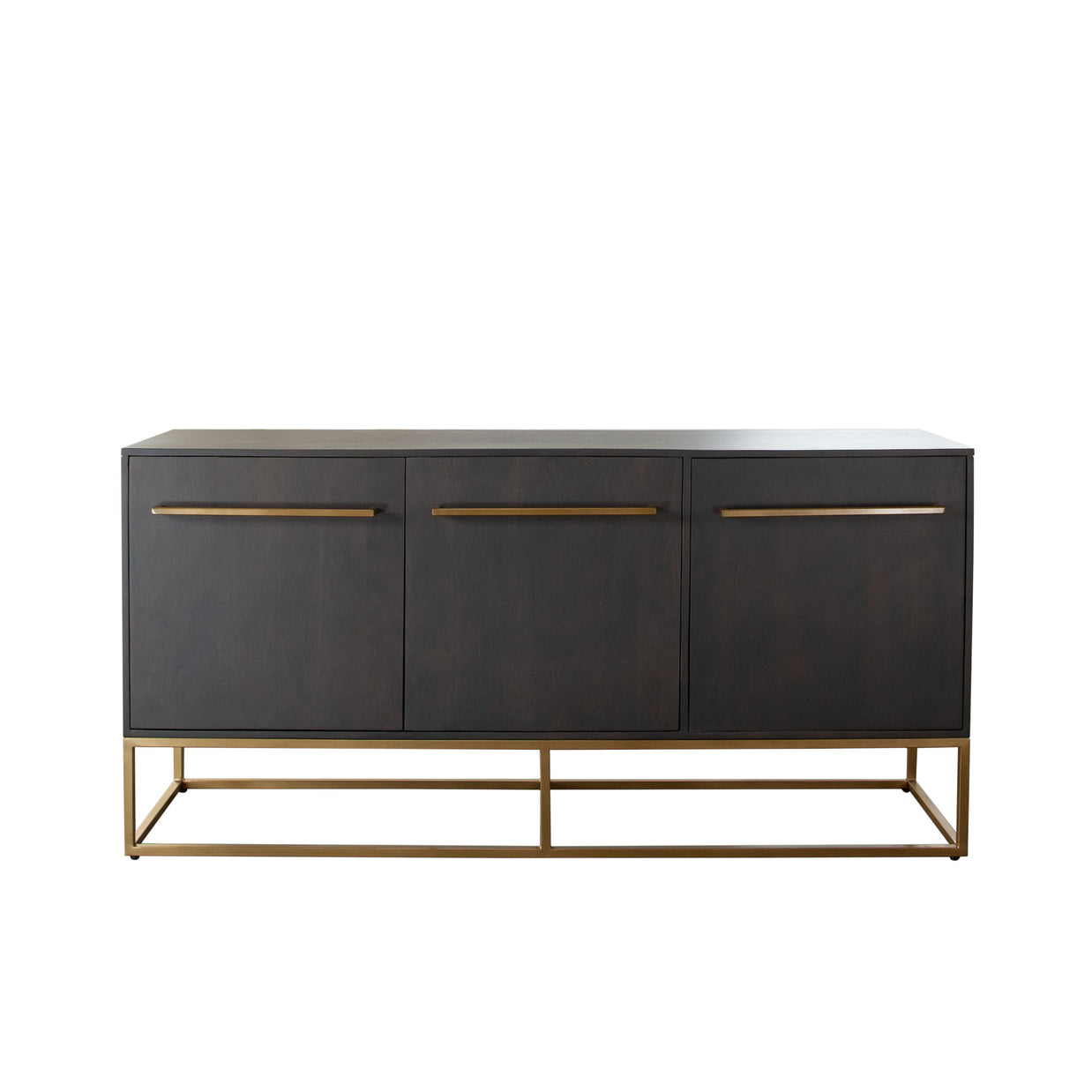 Modern Gray Sideboard with Gold Legs