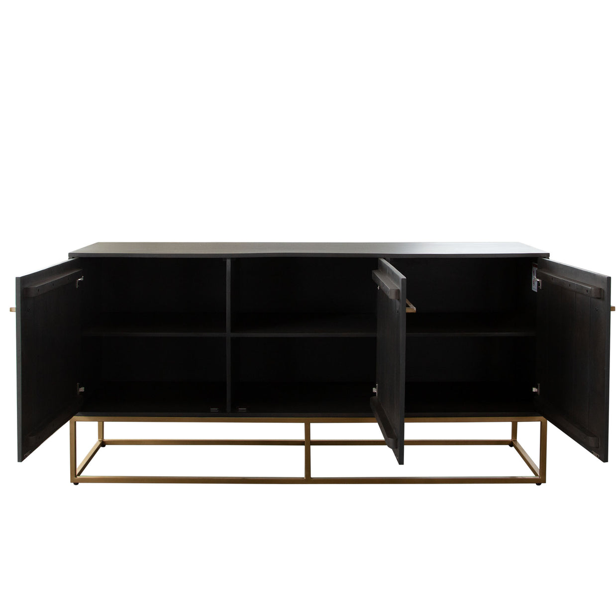 Modern Gray Sideboard with Gold Legs
