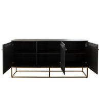 Modern Gray Sideboard with Gold Legs