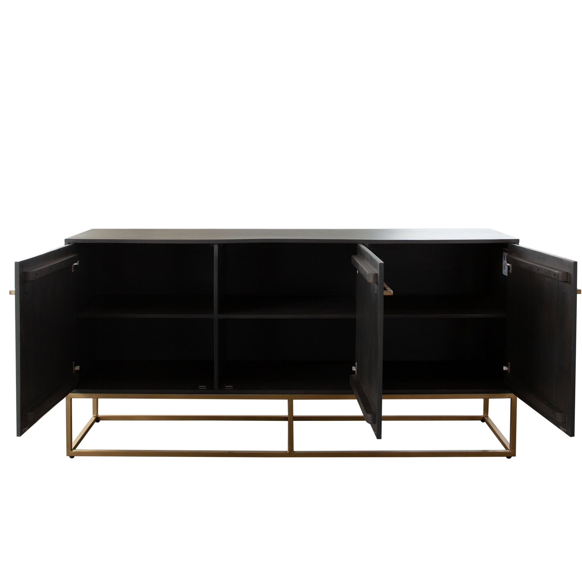 Modern Gray Sideboard with Gold Legs