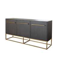 Modern Gray Sideboard with Gold Legs