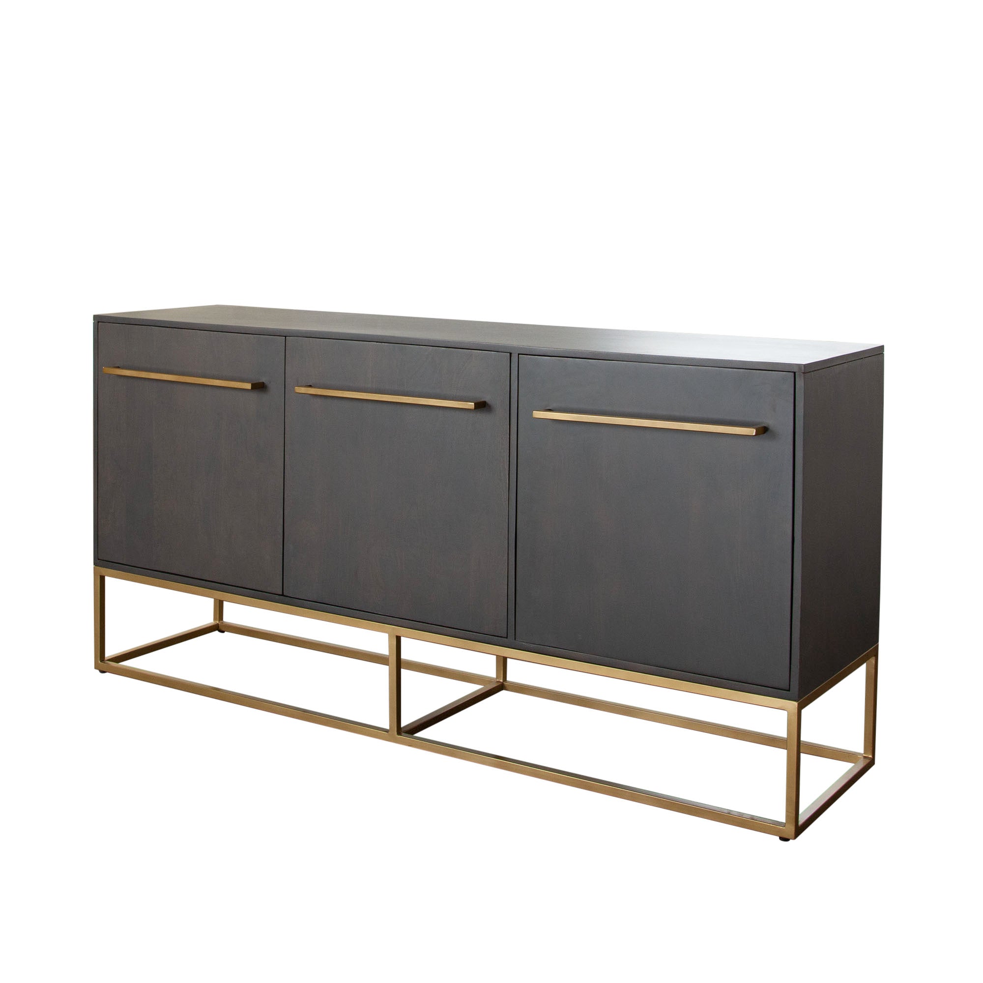Modern Gray Sideboard with Gold Legs