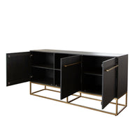 Modern Gray Sideboard with Gold Legs