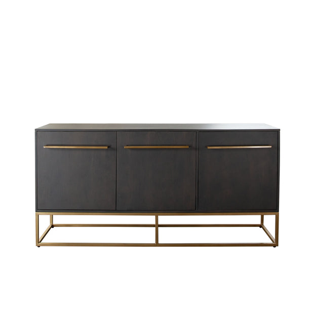Modern Gray Sideboard with Gold Legs