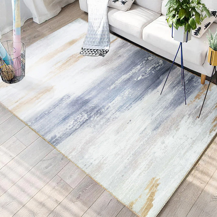 Vintage Abstract Blue & Neutral Area Rug