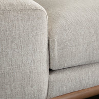 Mid-Century Modern Soft Neutral Fabric Sofa