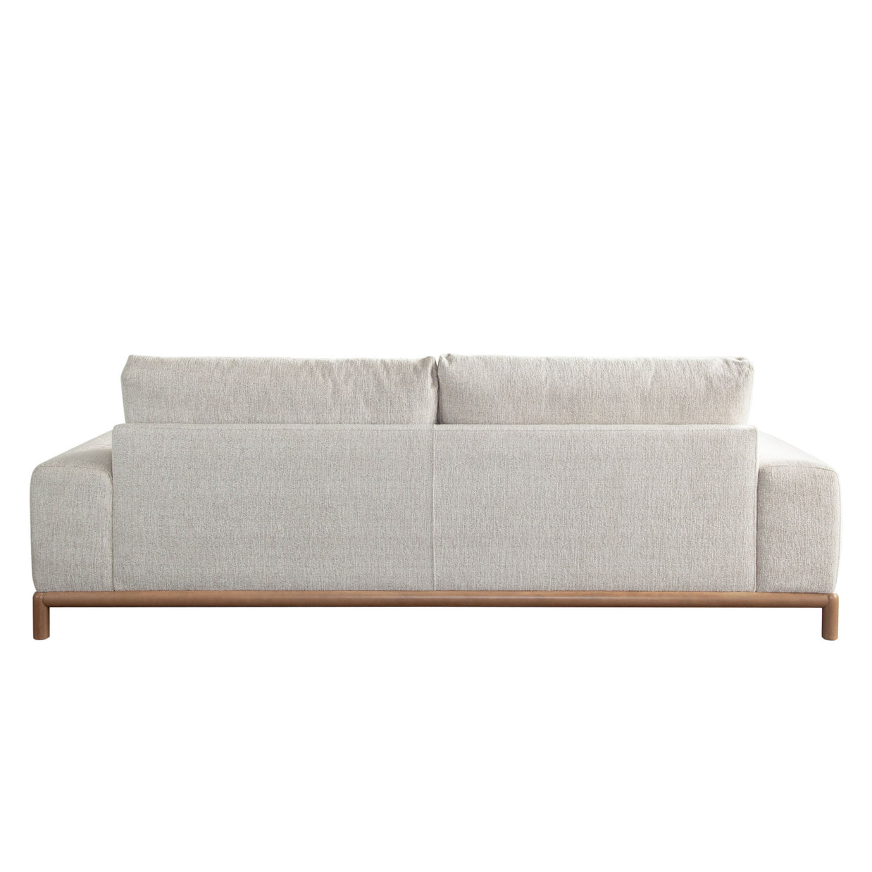 Mid-Century Modern Soft Neutral Fabric Sofa